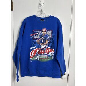 Vintage Pro Player NFL Mens Buffalo Bills Doug Flutie Sweatshirt Crewneck Sz 2XL